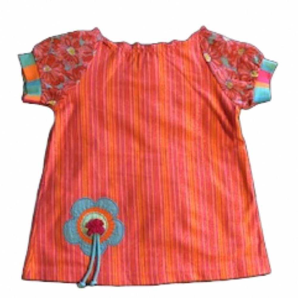 ZAZA couture 2-piece outfit, puff-sleeve top with bloomer bottoms – size 4